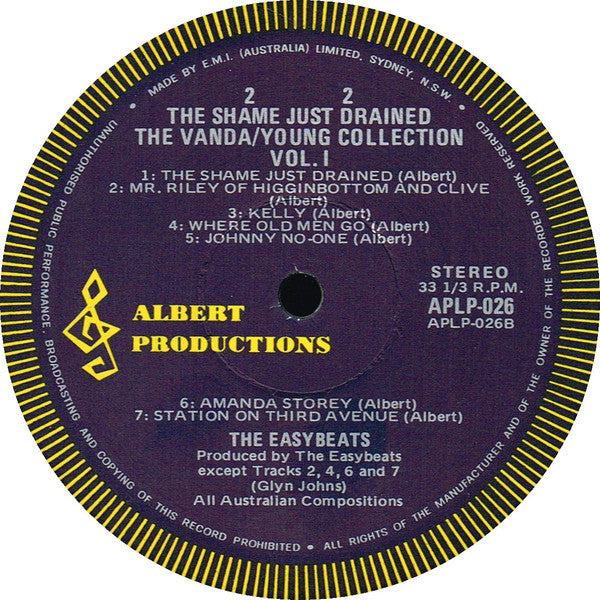 The Easybeats -The Shame Just Drained - The Vanda & Young Collection Vol. 1