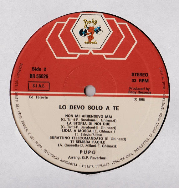 Pupo -Lo Devo Solo A Te