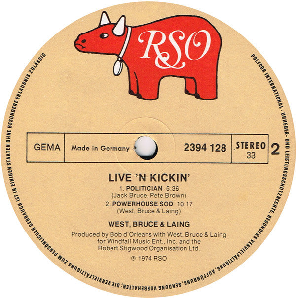 West, Bruce & Laing -Live 'N' Kickin'