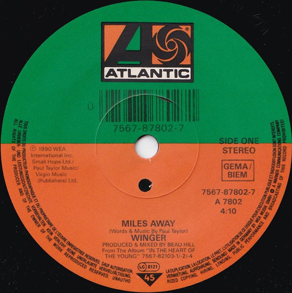 Winger -Miles Away