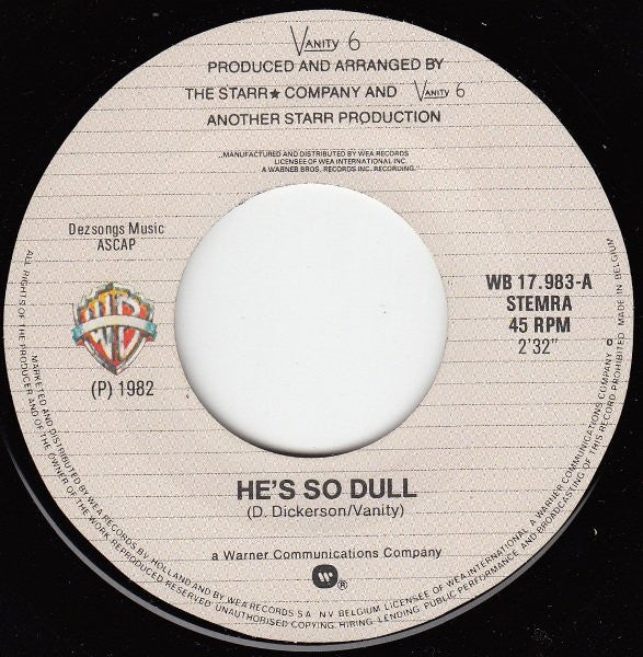 Vanity 6 - He's So Dull