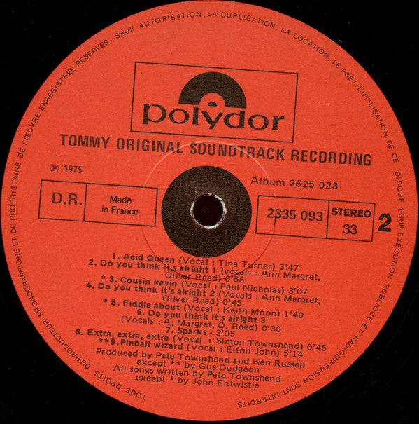 Various -Tommy (Original Soundtrack Recording)
