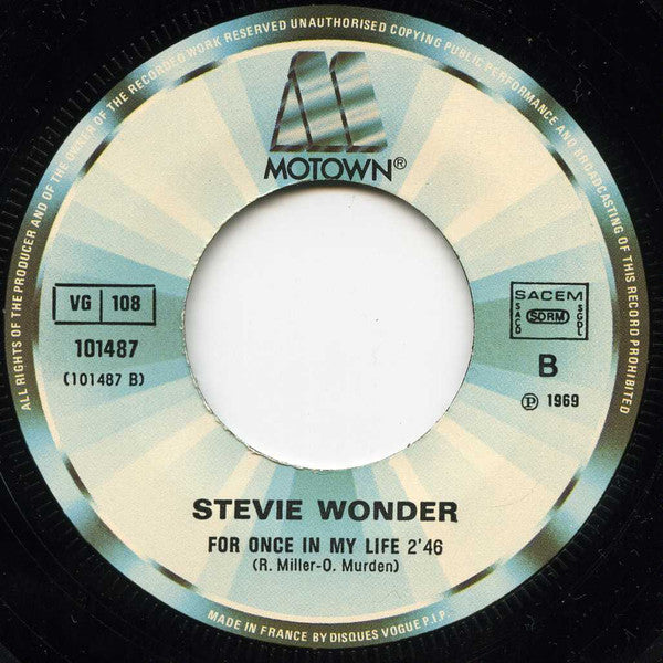 Stevie Wonder -Superstition / For Once In My Life