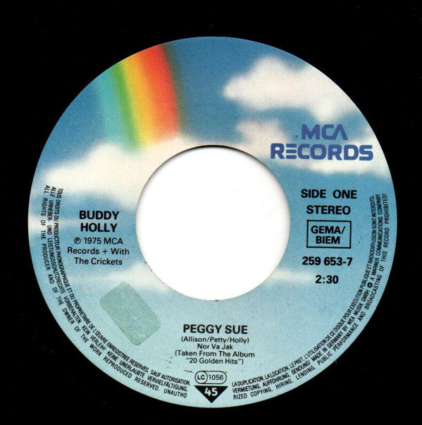 Buddy Holly -Peggy Sue / Browneyed Handsome Man