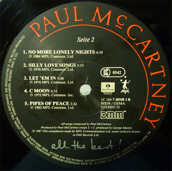 Paul McCartney -All The Best !