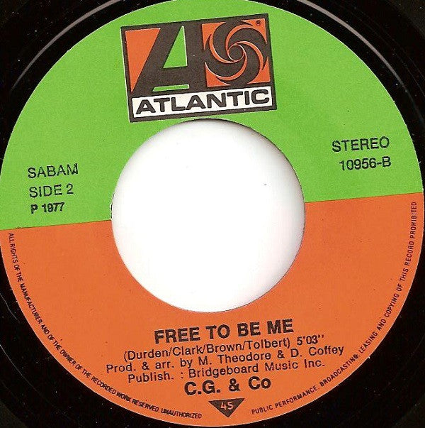 C.J. & Co -Devil's Gun / Free To Be Me
