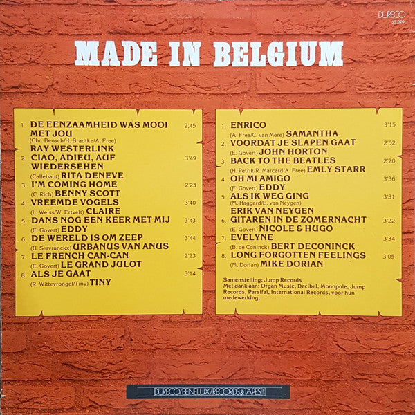 Various - Made In Belgium - Volume 1