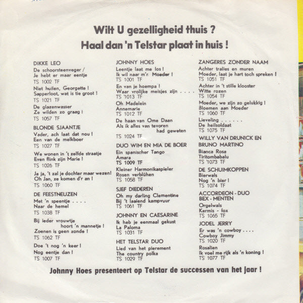 Johnny En Mary* -De Voddenraper Van Parijs / Waarom Heb Je Mij Niet Geschreven?