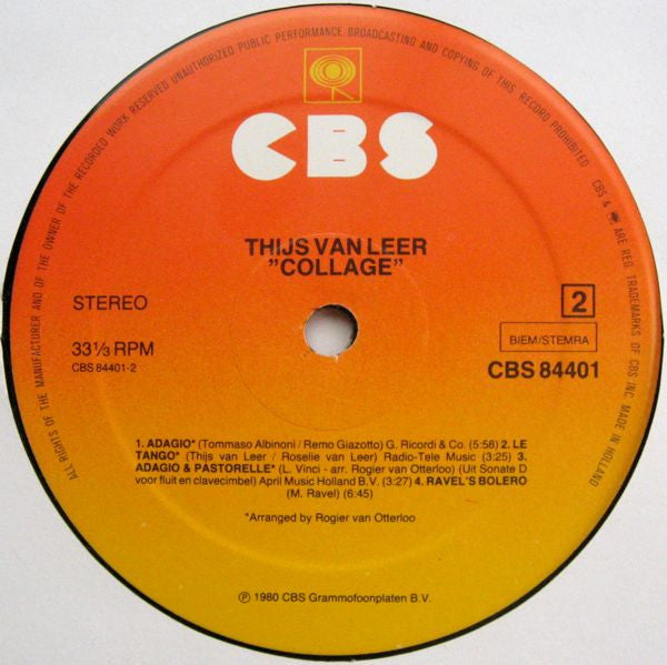 Thijs van Leer - Collage