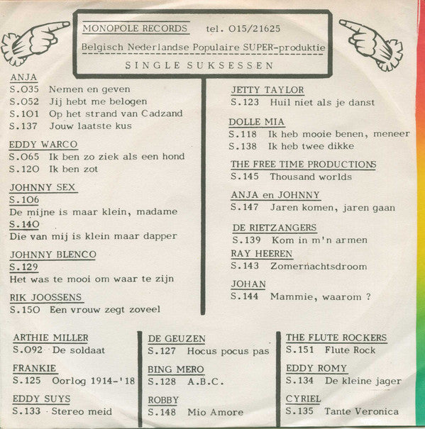 Anja &amp; Johnny - Jaren Komen, Jaren Gaan / Ben Jij Me Vergeten?