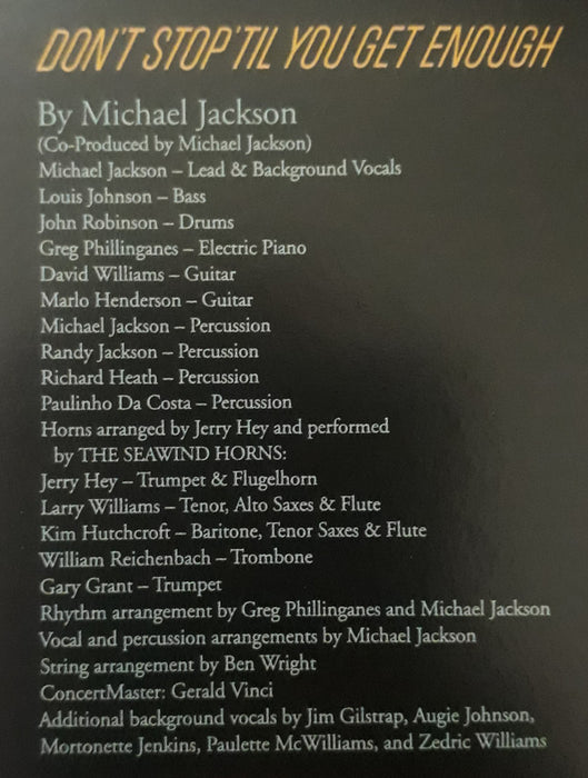 Michael Jackson -Off The Wall