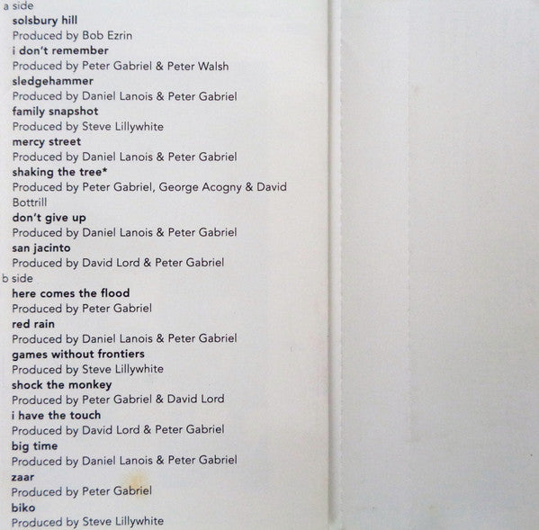 Peter Gabriel - Shaking The Tree - Sixteen Golden Greats