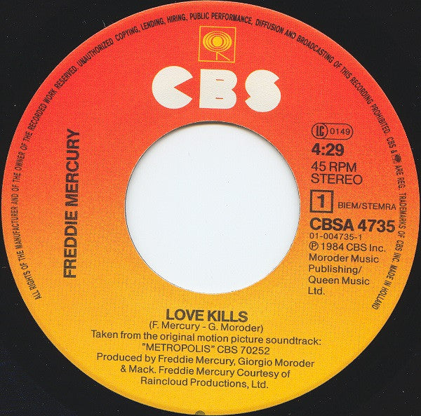 Freddie Mercury -Love Kills