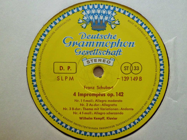 Franz Schubert, Wilhelm Kempff - Impromptus