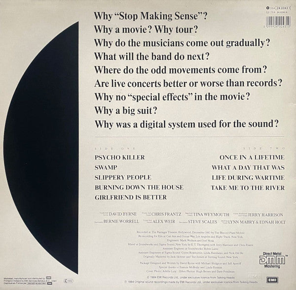 Talking Heads -Stop Making Sense