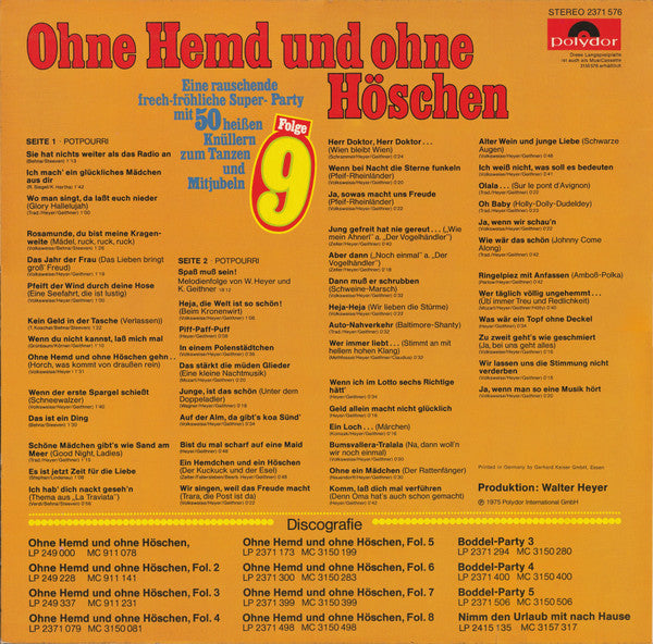 Walter Heyer -Ohne Hemd Und Ohne Höschen Folge 9