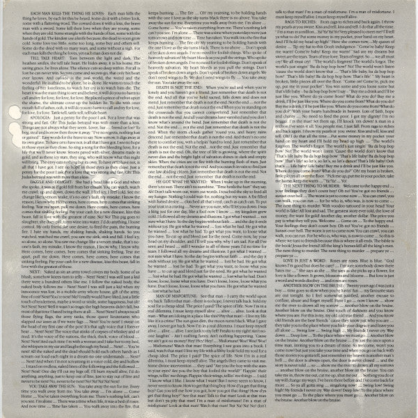 Gavin Friday and the Man Seezer* -Each Man Kills The Thing He Loves