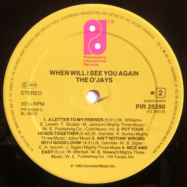 The O'Jays -When Will I See You Again
