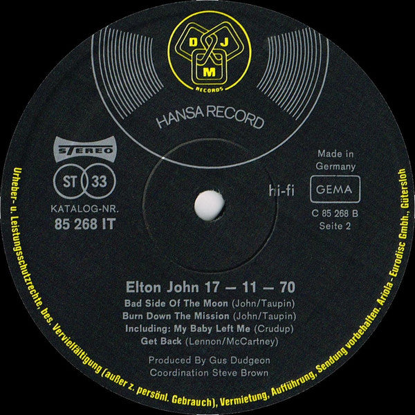 Elton John -17-11-70
