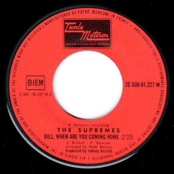 The Supremes -Up The Ladder To The Roof / Bill, When Are You Coming Home