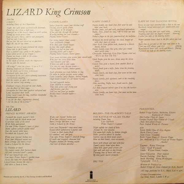 King Crimson -Lizard