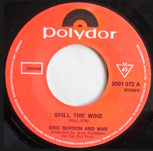 Eric Burdon Declares "War"* -Spill The Wine