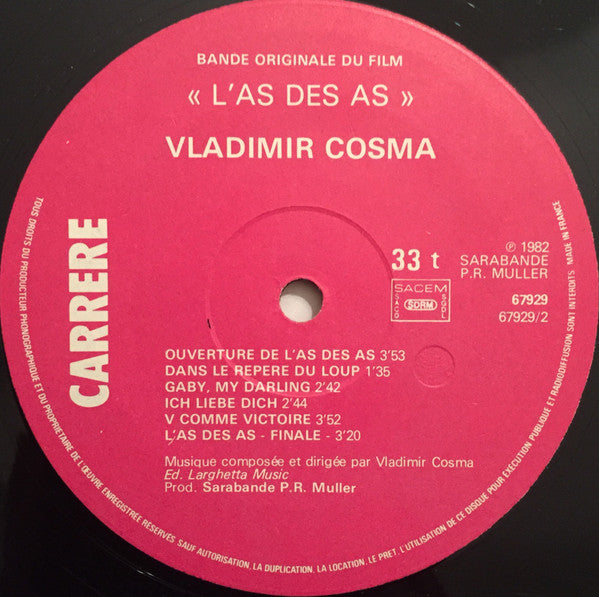 Vladimir Cosma -L'As Des As (Bande Originale Du Film)