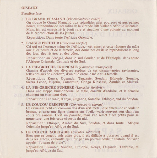 Unknown Artist -Heartbeat Of Africa - Series 2: Birdsong Of Africa