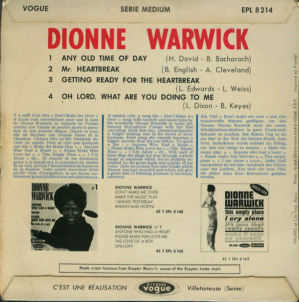 Dionne Warwick -Any Old Time Of Day