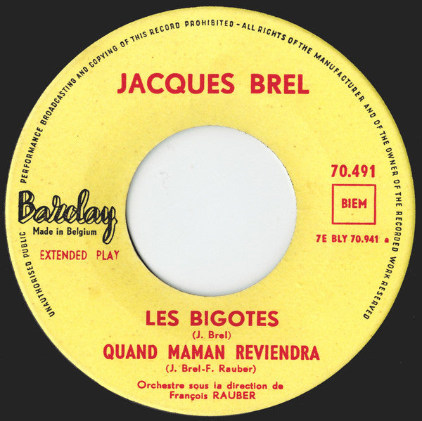 Jacques Brel -Les Bigotes