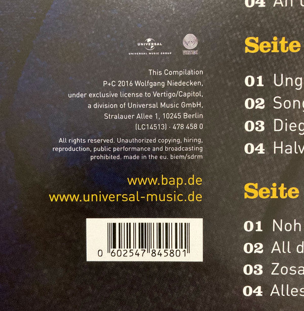 Niedeckens BAP* -Die Beliebtesten Lieder Vol.2 1999 - 2016
