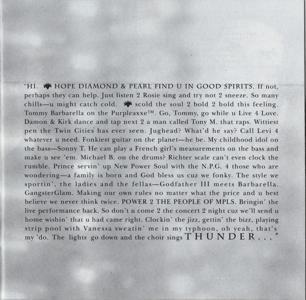 Prince & The New Power Generation -Diamonds And Pearls