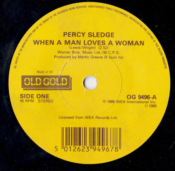 Percy Sledge -When A Man Loves A Woman / Warm And Tender Love