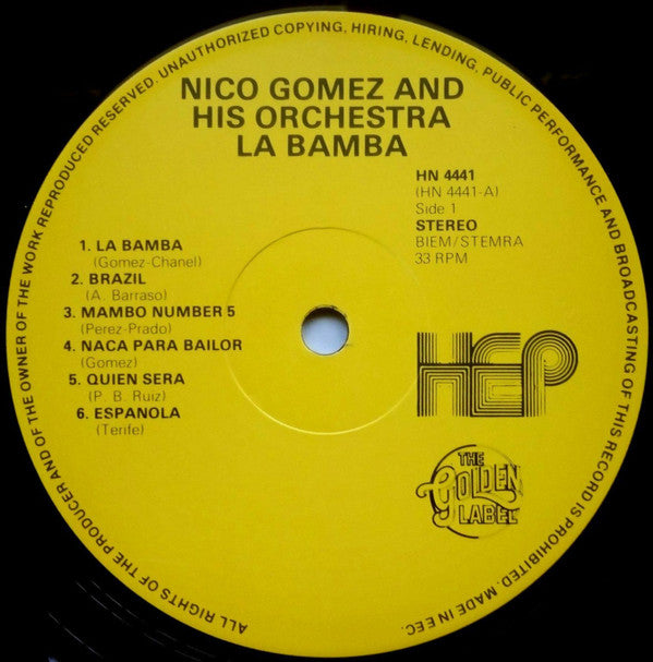 Nico Gomez And His Orchestra -La Bamba