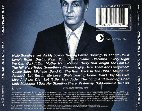 Paul McCartney -Back In The World (Live)