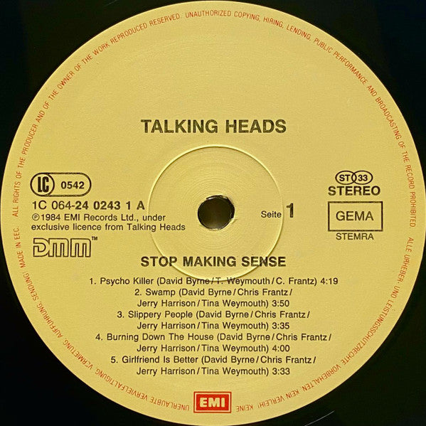 Talking Heads -Stop Making Sense