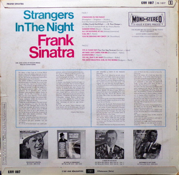 Frank Sinatra Arranged And Conducted By Nelson Riddle - Strangers In The Night