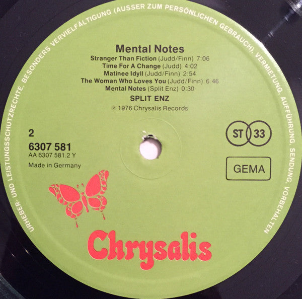 Split Enz -Mental Notes