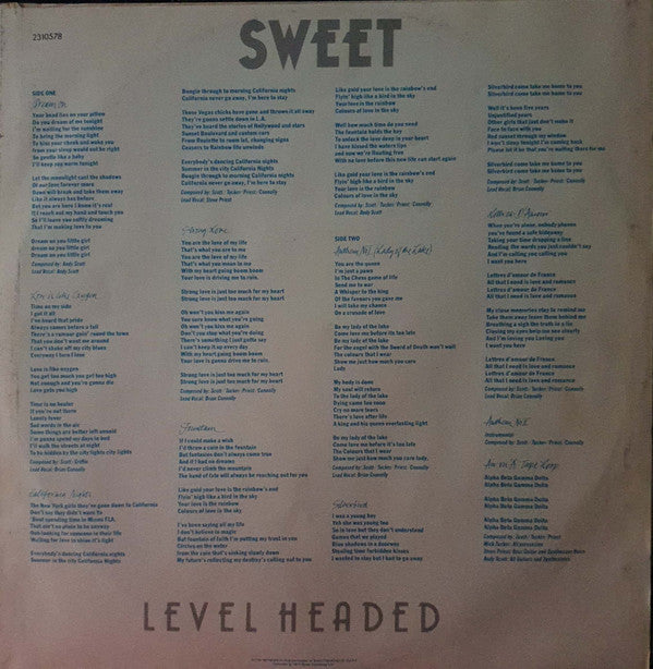 Sweet* -Level Headed