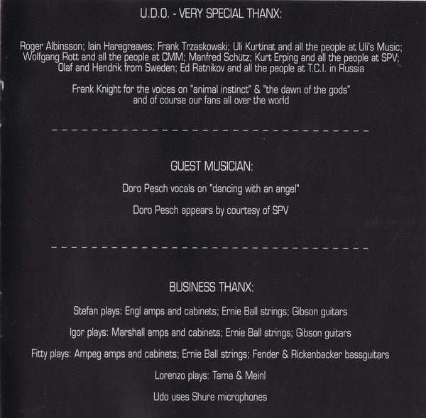 U.D.O. (2) -Man And Machine