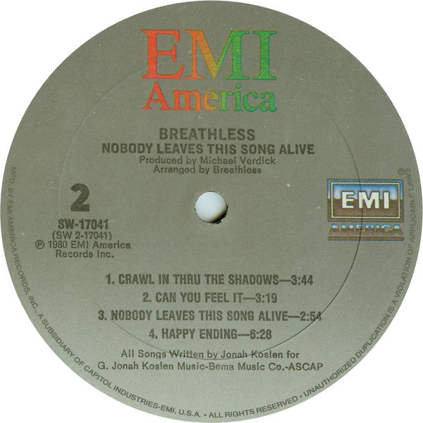 Breathless (3) -Nobody Leaves This Song Alive