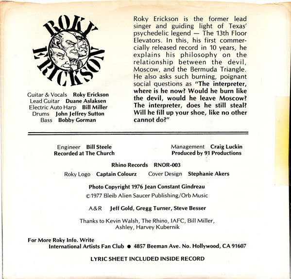 Roky Erickson -Bermuda / The Interpreter