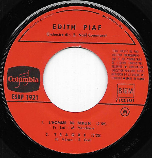 Edith Piaf -L'Homme De Berlin
