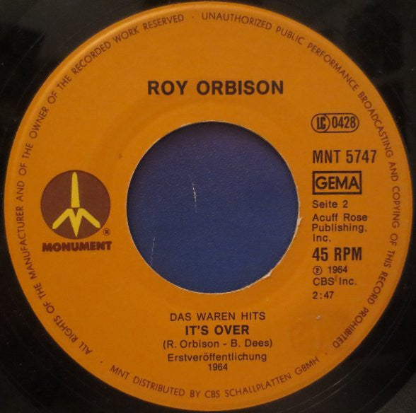Roy Orbison - Oh, Pretty Woman / It's Over