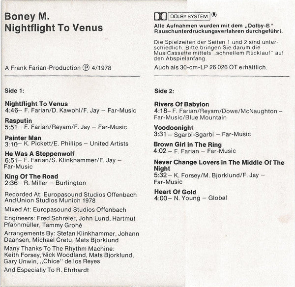 Boney M. -Nightflight To Venus
