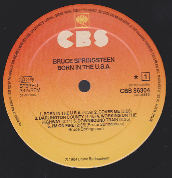 Bruce Springsteen -Born In The U.S.A.