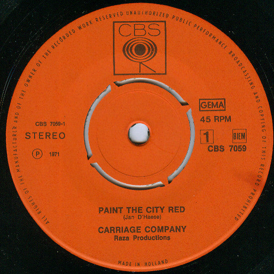 Carriage Company -Paint The City Red