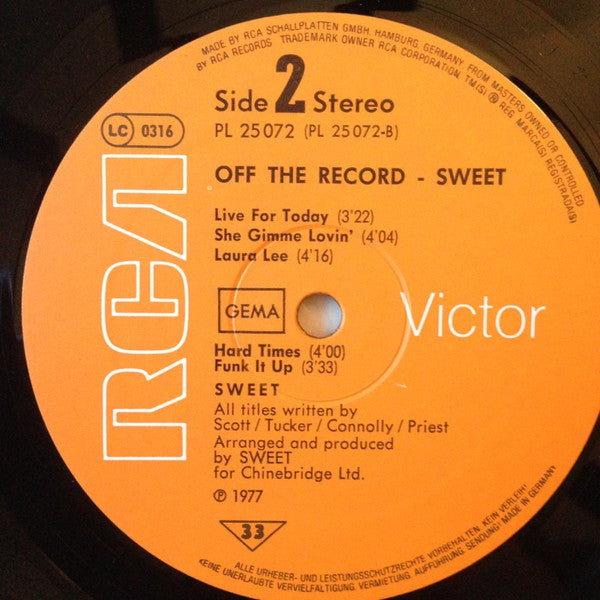 Sweet* -Off The Record