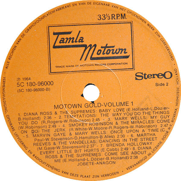Various -Motown Gold Volume 1 (1963 1964 1965)