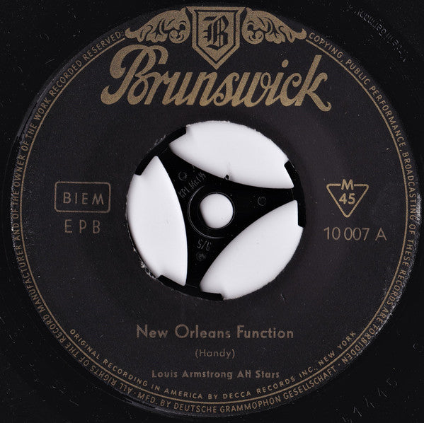 Louis Armstrong All Stars* - New Orleans Function / On The Sunny Side Of The Street